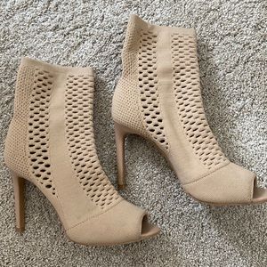 Charles by Charles David stretchy fabric booties.